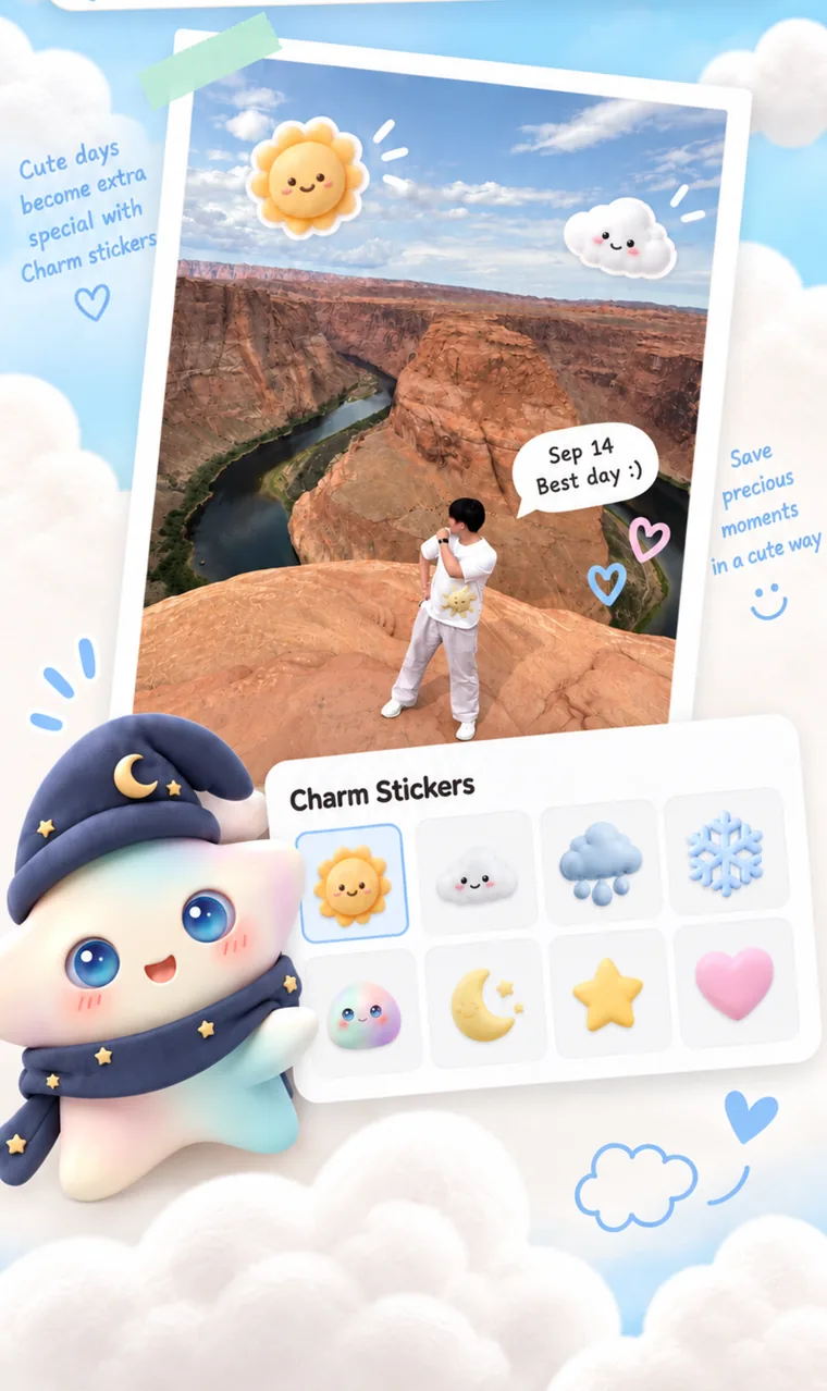 Add charms to your photos